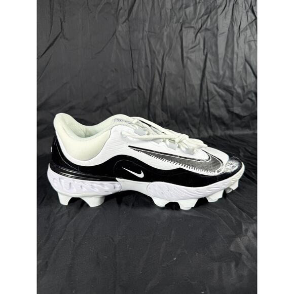 Nike Alpha Huarache Elite 4 Low Baseball Cleats Shoes Men 11.5 React Black White - Picture 2 of 10